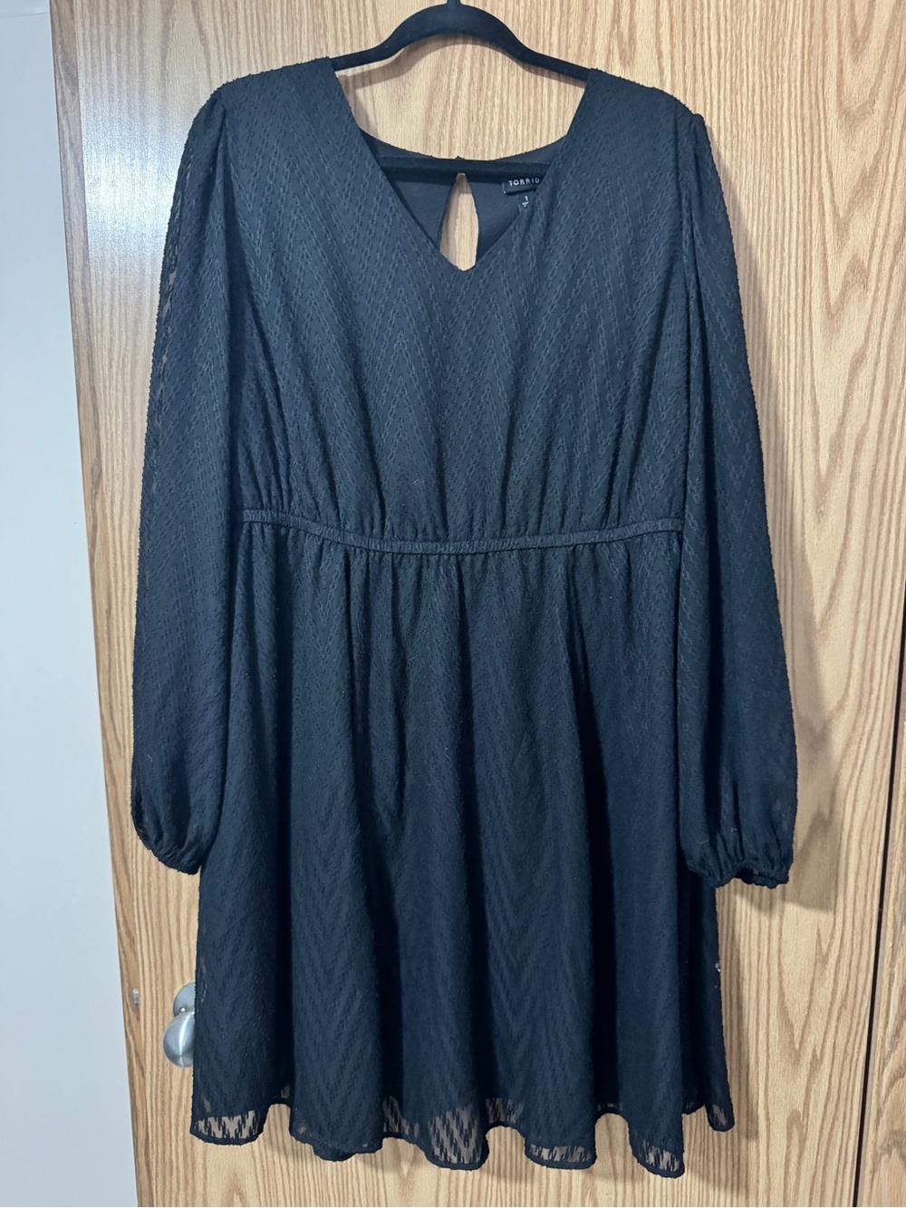 torrid Black Long Sleeve Lace Midi Dress